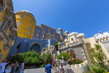 Pena National Palace in Sintra, Lisbonのeditorial素材