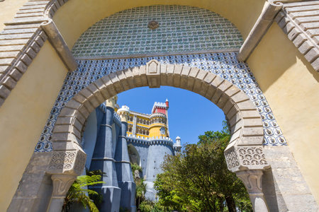Pena National Palace in Sintra, Lisbonのeditorial素材