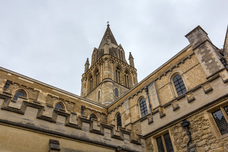The cathedral of Christ Church, University of Oxford, England. It is the college chapel for Christ church.のeditorial素材