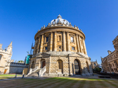 The Radcliffe Camera. It is a building that houses the Radcliffe Science Library in the University of Oxford, England.のeditorial素材