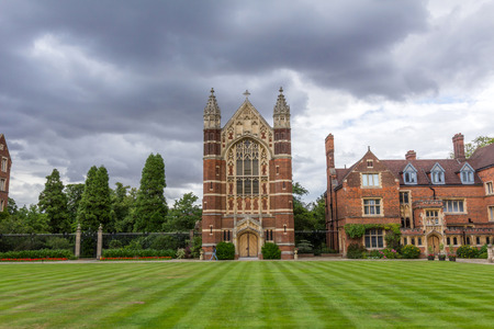 Selwyn College chapel and other college buildings. It is a constituent college in the University of Cambridge in England, founded by the Selwyn Memorial Committee.のeditorial素材