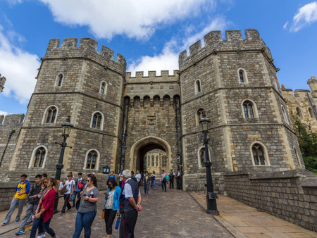 Windsor Castle. It is a royal residence at Windsor in the English county of Berkshire. The castle is notable for its architecture.のeditorial素材