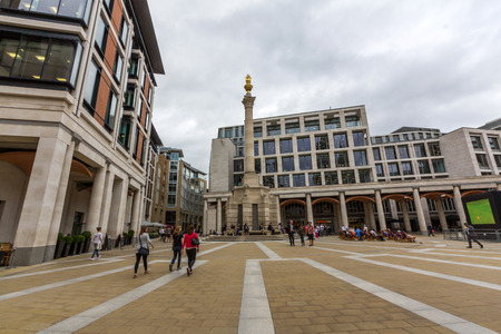 Paternoster Square in London, England. It is now the location of the London Stock Exchange which relocated there from Threadneedle Street in 2004.のeditorial素材