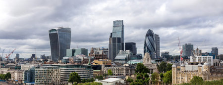 View of London Skyline from St. Paul's Cathedral in London, UKの写真素材