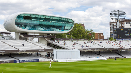 Lord's Cricket Ground in London, England. It is referred to as the home of cricket and is home to the world's oldest cricket museum.のeditorial素材
