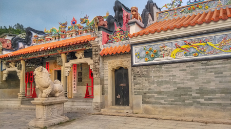 A Tin Hau Temple in Cheung Chau Island  in Hong Kong. There are over 100 temples dedicated to Chinese patron goddess in Hong Kong.のeditorial素材