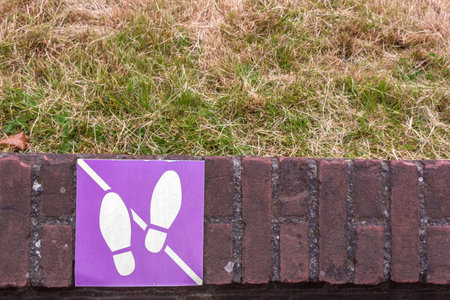 Keep off the grassの写真素材