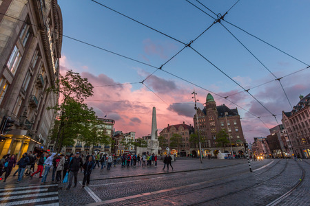 World war II National monument on Dam square. A national Remembrance of the Dead ceremony is held at the monument every year to commemorate the casualties of WW IIのeditorial素材
