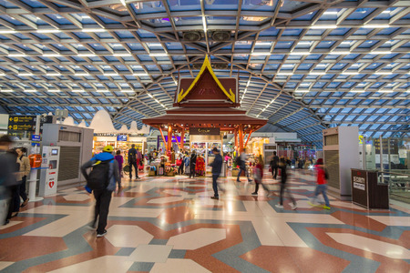 Duty-free shops in Bangkok Suvarnabhumi International Airportのeditorial素材