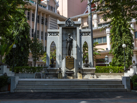 Statue of King Pinklao (Younger brother of King Rama IV) in front of the National Theatre in Bangkok, Thailand.のeditorial素材