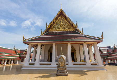 Wat Saket Buddhist temple in Bangkok, Thailandの写真素材