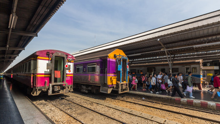 Bangkok Railway Station, unofficially known as Hua Lamphong Station, is the main railway station in Bangkok, Thailand. It is operated by the State Railway of Thailand.のeditorial素材