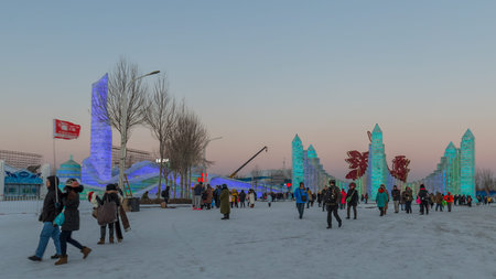 Harbin International Ice and Snow Sculpture Festival is an annual winter festival that takes place...