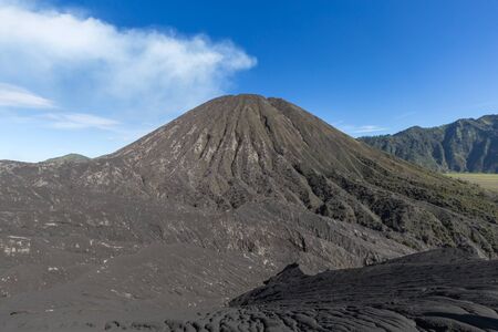 An inactive volcano in Bromo Tengger Semeru National Park in Java, Indonesiaの写真素材