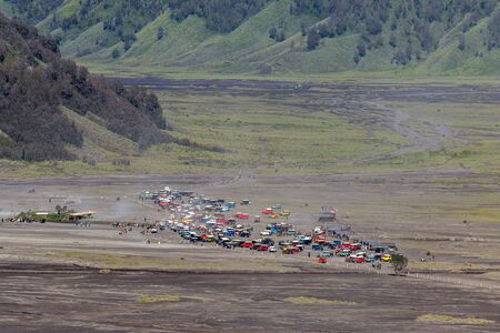 Safari in Bromo Tengger Semeru National Park in Indonesiaの写真素材