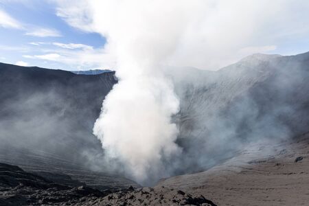 Active mount bromo in Java, Indonesiaの写真素材