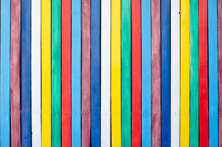 Placard of colorful  wooden planks as background . Full frame shot of multi colored wall .の写真素材