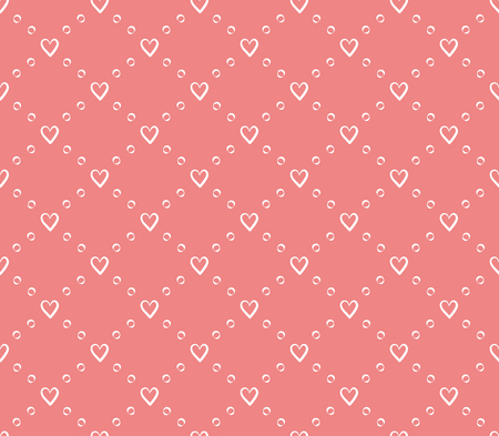 Vector Geometric Heart Background. Abstract cute seamless pattern.のイラスト素材