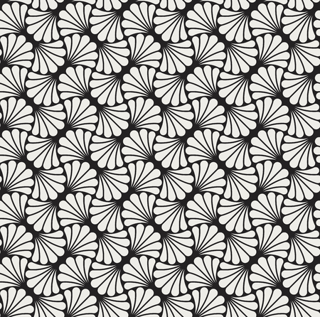 Vector Floral Art Nouveau Seamless Pattern. Geometric decorative leaves texture. Retro stylish background.のイラスト素材