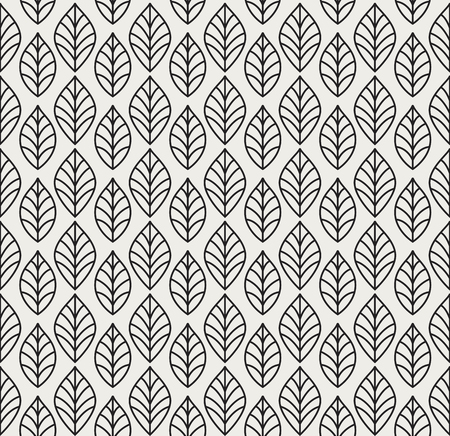 Geometric leaves vector seamless pattern. Abstract vector texture. Leaf background.のイラスト素材