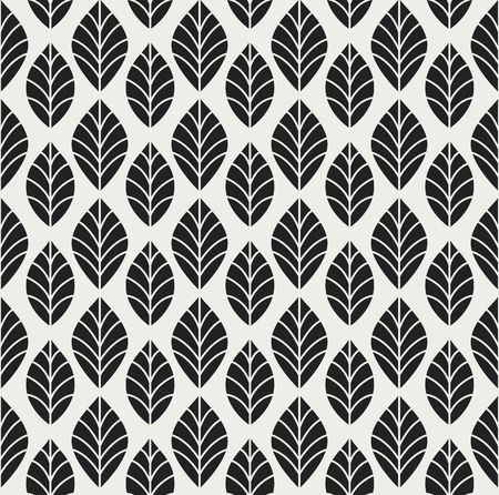 Geometric leaves vector seamless pattern. Abstract vector texture. Leaf background.のイラスト素材