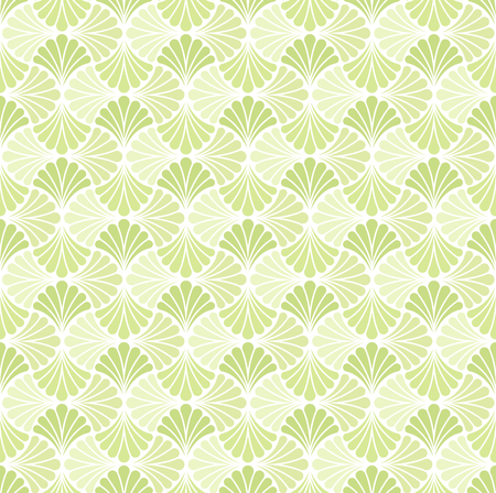 Classic Leaves Art Deco Seamless Pattern. Geometric Leaf Stylish Texture. Abstract Feather Retro Vector Texture.のイラスト素材