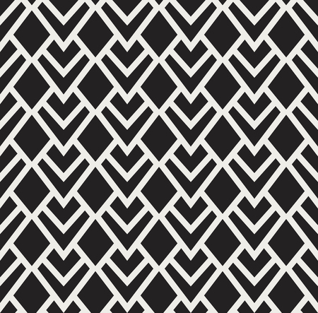Vector Diamond Modern Seamless Pattern. Monochrome Retro Texture. Hipster Geometric Background.のイラスト素材