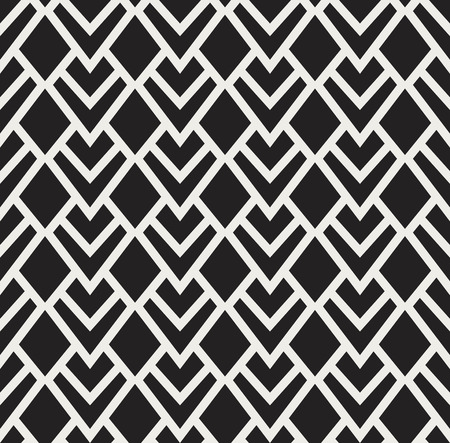 Geometric Diamond Vector Seamless Pattern. Abstract Art Deco Background. Classic Stylish Texture.のイラスト素材
