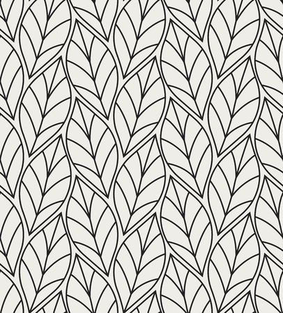 Geometric Leaf Vector Seamless Pattern. Floral Illustration background.のイラスト素材