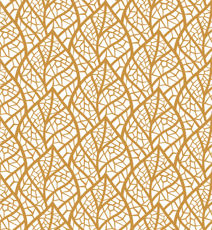 Decorative Leaves Seamless. Mosaic leaf background. Floral Texture.のイラスト素材