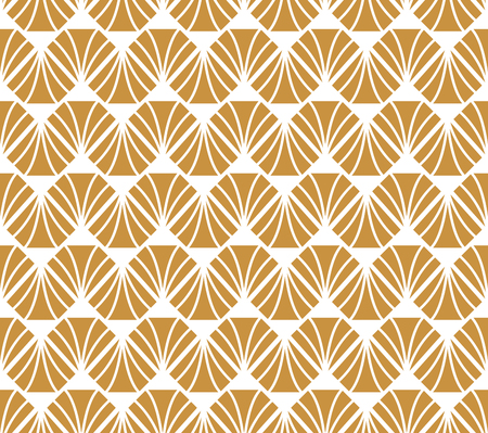 Geometric Gold Diamond Seamless Vector Pattern. Abstract Art Deco Background. Classic Stylish Texture.のイラスト素材