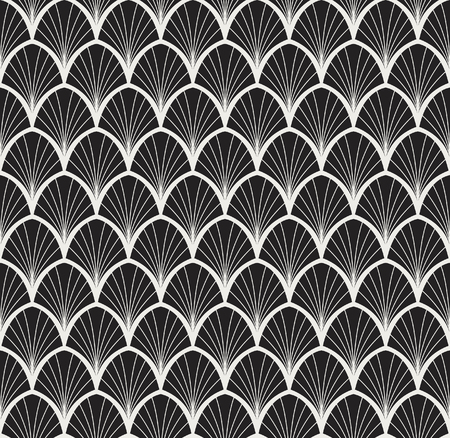 Classic art deco seamless pattern. Geometric stylish ornament. Vector antique texture.のイラスト素材