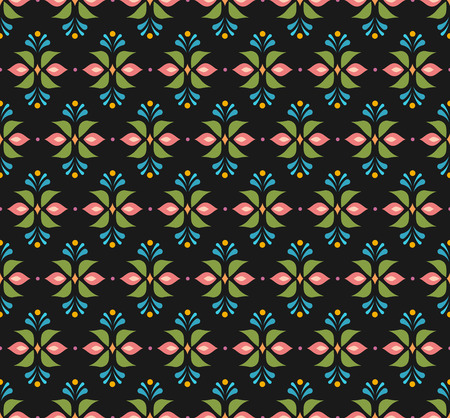 Ornamental Arabesque floral tiles seamless vector pattern. Abstract Flower Background.のイラスト素材