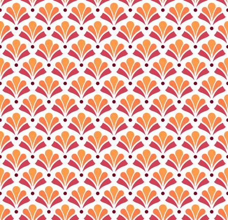 Vector floral damask seamless pattern. Elegant abstract art nouveau background. Classic flower motif texture.のイラスト素材