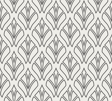 Abstract Art Deco Seamless Background. Geometric Fish Scale Pattern.のイラスト素材