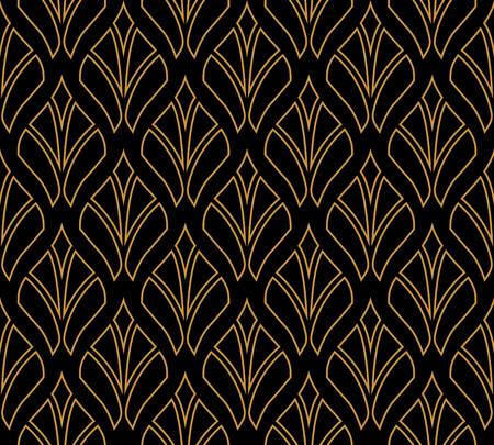 Abstract Art Deco Seamless Background. Geometric Fish Scale Pattern.のイラスト素材