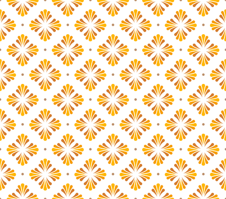 Seamless Arabesque Floral Pattern. Art Deco Style Background. Vector Abstract Flower Texture.のイラスト素材