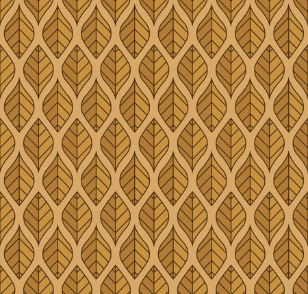Geometric Leaf Vector Seamless Pattern. Floral Illustration background.のイラスト素材