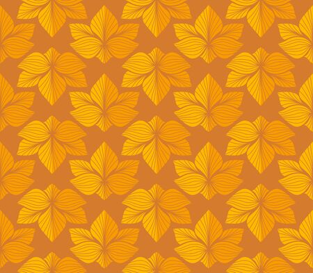 Seamless Arabesque Floral Pattern. Art Deco Style Background. Vector Abstract Flower Texture.のイラスト素材