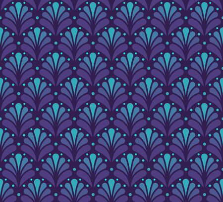 Vector Classic Floral art nouveau Seamless pattern. Stylish abstract art deco texture.のイラスト素材