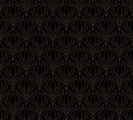 Vector Art Deco Pattern. Seamless Abstract Background. Geometric Vintage Style Texture.のイラスト素材