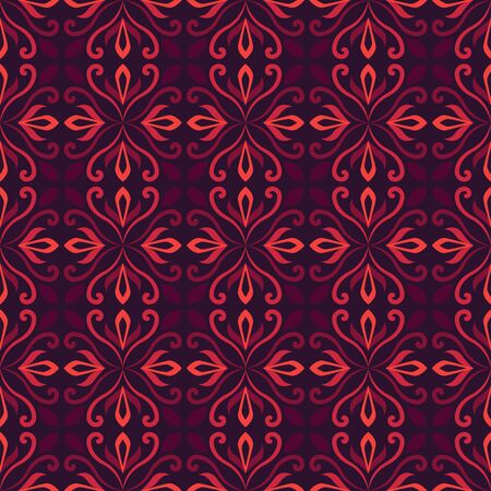 Floral Stylish Seamless Pattern. Geometric Vector Leaves Background.のイラスト素材