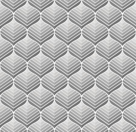 Geometric trendy leaves vector seamless pattern. Abstract symmetry vector texture. Leaf background.のイラスト素材