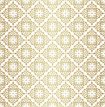 Seamless Arabesque Floral Pattern. Art Deco Style Background. Vector Abstract Flower Texture.のイラスト素材