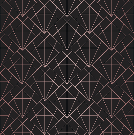 Vintage Seamless Geometric Pattern. Abstract Vector Background. Art Deco Texture.のイラスト素材
