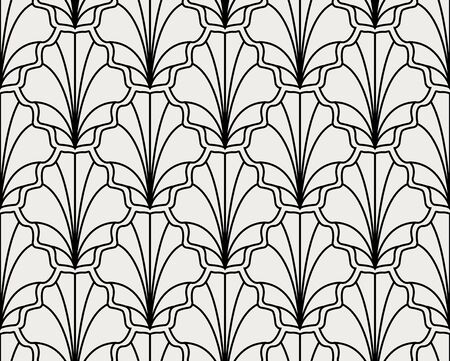 Classic Art Deco Seamless Pattern. Geometric Stylish Texture. Abstract Retro Vector Texture.のイラスト素材