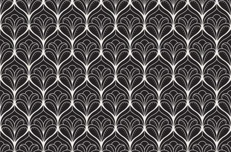 Abstract victorian seamless pattern. Vector art deco background. Geometric illustration.のイラスト素材