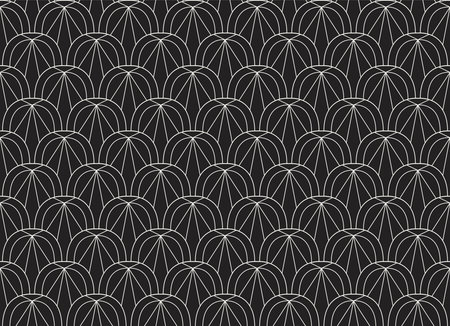 Seamless Geometric Art Deco Pattern. Abstract vector floral background.