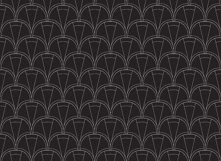 Classic Art Deco Seamless Pattern. Geometric Stylish Texture. Abstract Retro Vector Texture.のイラスト素材