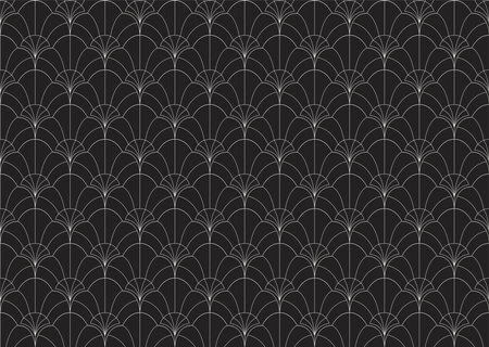 Classic Art Deco Seamless Pattern. Geometric Stylish Texture. Abstract Retro Vector Texture.のイラスト素材